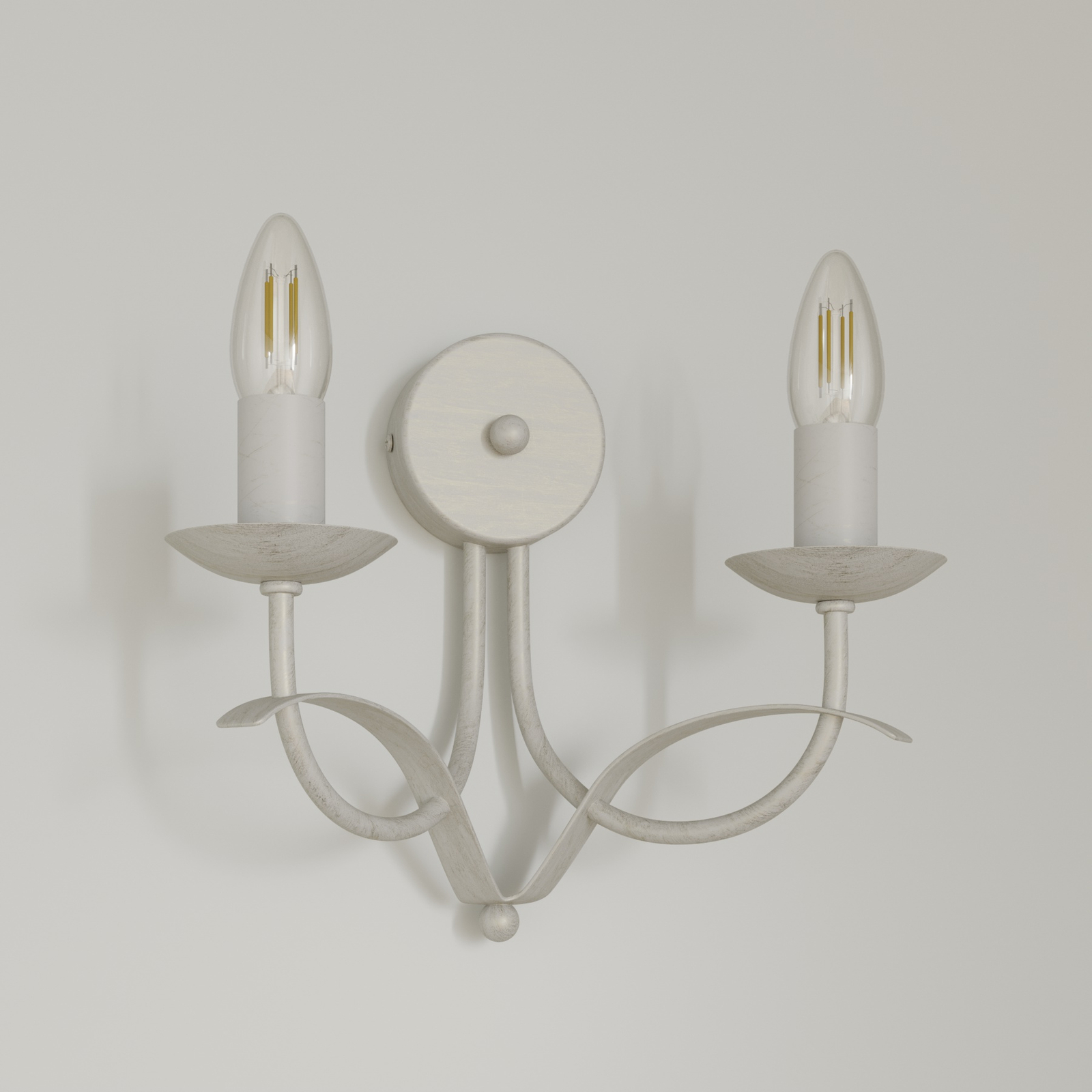 Lindby Amonja lámpara de pared, 2 luces, blanco