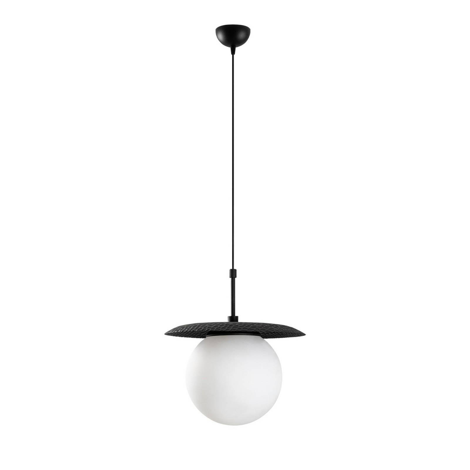 Hängeleuchte Anemon, schwarz, Glas, Ø 30 cm, E27