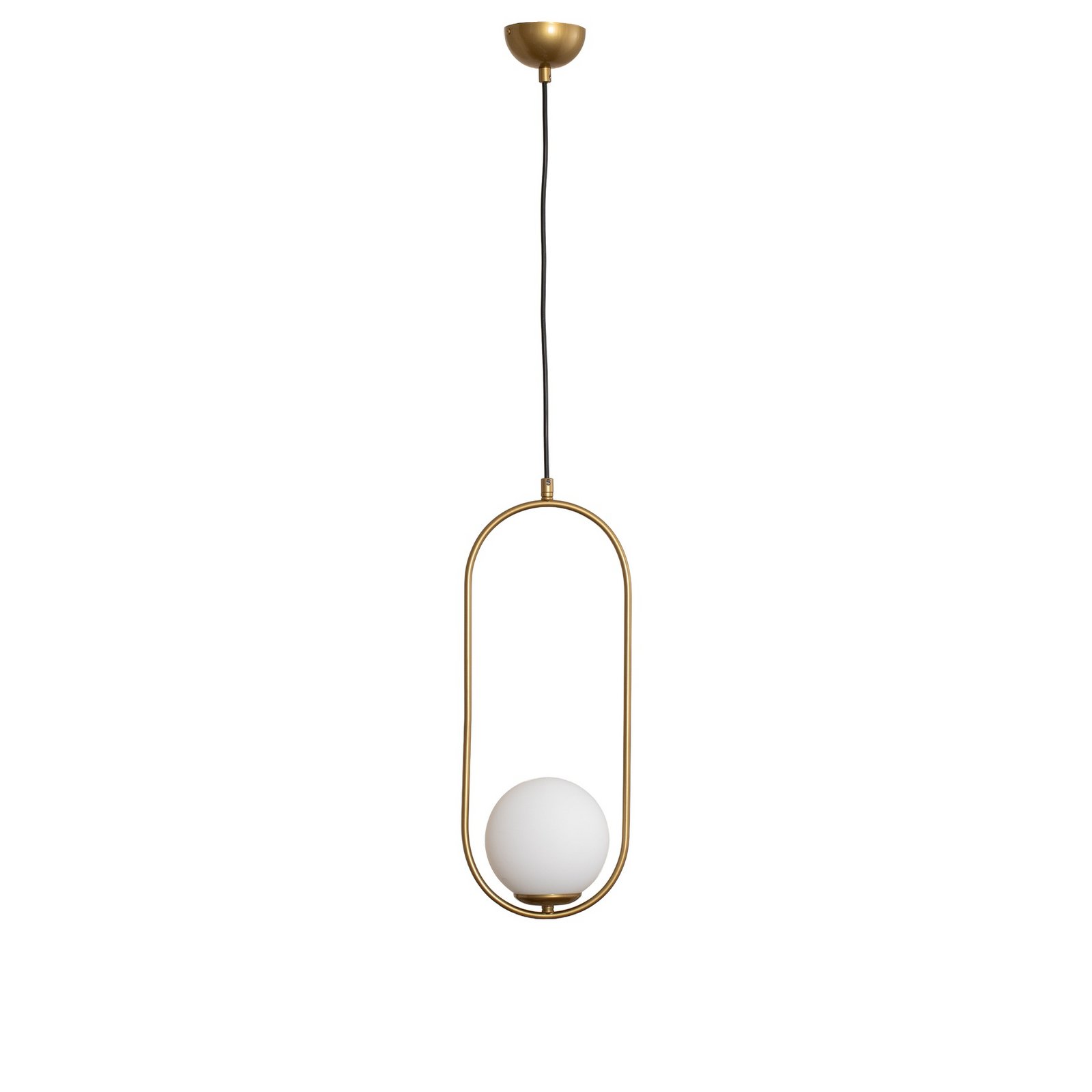 Mudoni pendant light, gold/white, glass, metal, E27 Mudoni pendant light, gold/white, glass, metal, E27