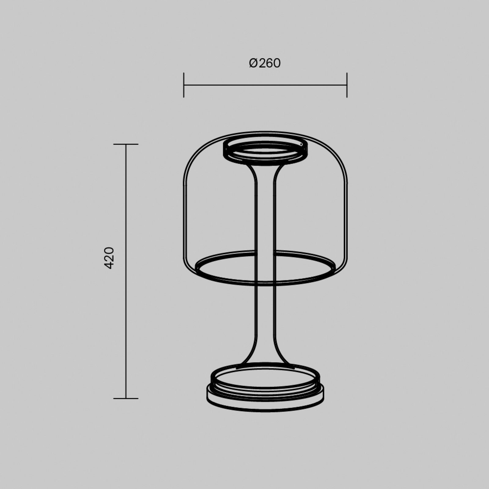 Maytoni Lampada da tavolo LED Spirito, bianco, vetro, altezza 42 cm