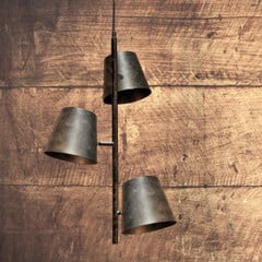 Lampada sospensione Colt 3 luci, grigio ghiacciato