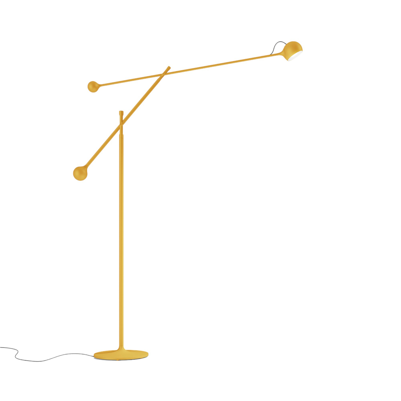 Artemide Ixa stojacia LED lampa nastaviteľná žltá