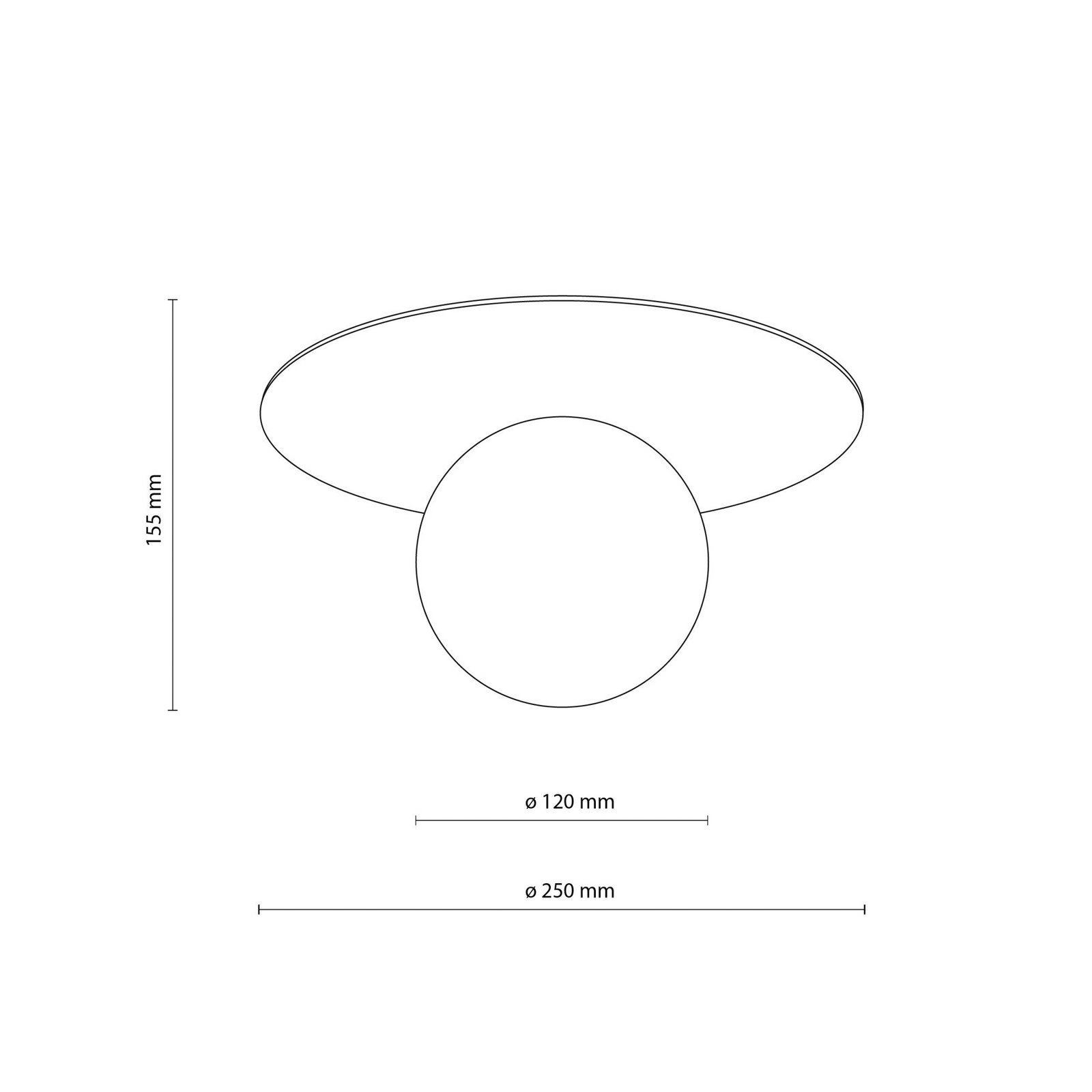 Stropní svítidlo Pixie, mátově zelená, sklo, Ø 25 cm, globus, G9