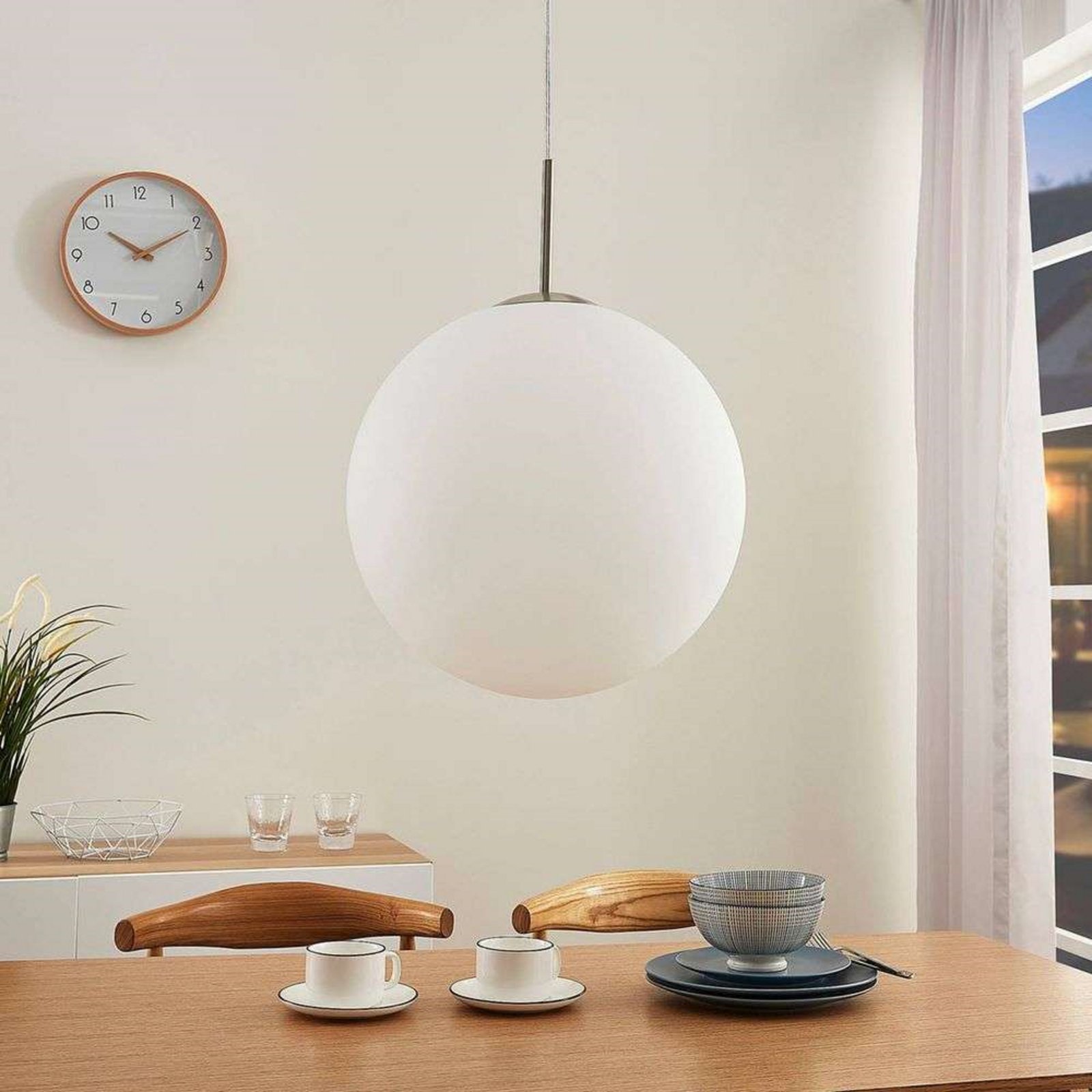 Rhona Lustră Pendul White/Nickel - Lindby