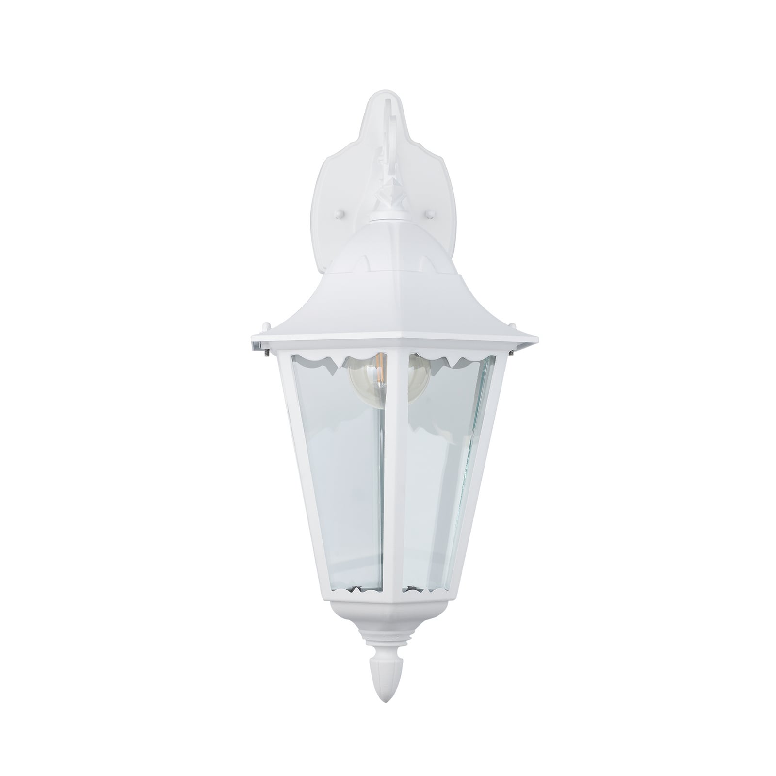 Außenwandlampe Navedo, weiß, Höhe 47 cm, Metall, abwärts