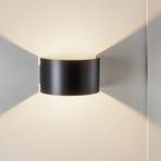 Fold wall lamp, domed lampshade in black