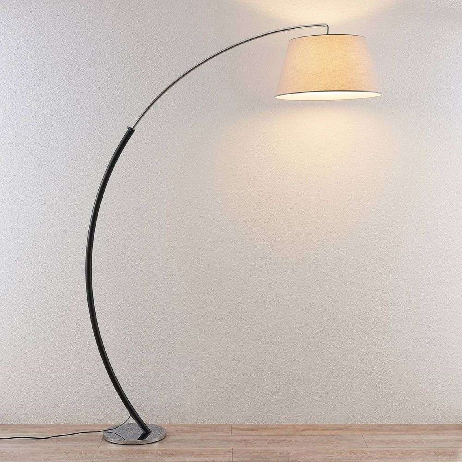 Evelyna Podna lampa Siva/Krom/Crna - Lucande