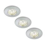 3er Set LED-Einbaustrahler Nikas IP44 alu