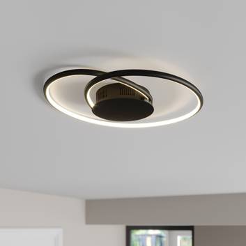Lindby Joline LED-kattovalaisin, musta, 45 cm