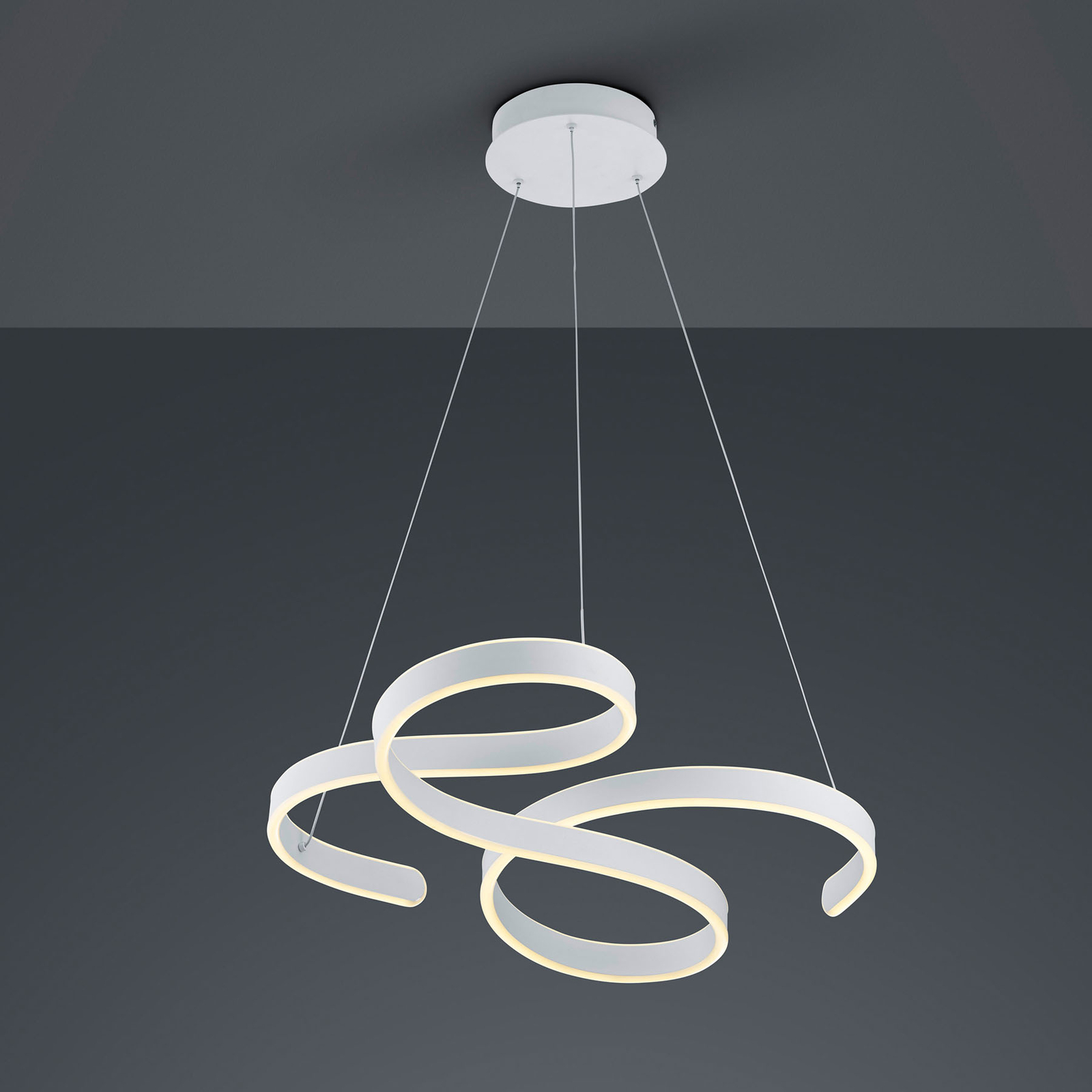 LED-Pendelleuchte Francis, schwungvoll designt