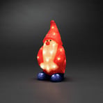 LED decoratie figuur kerstman rood IP44 h. 36 cm