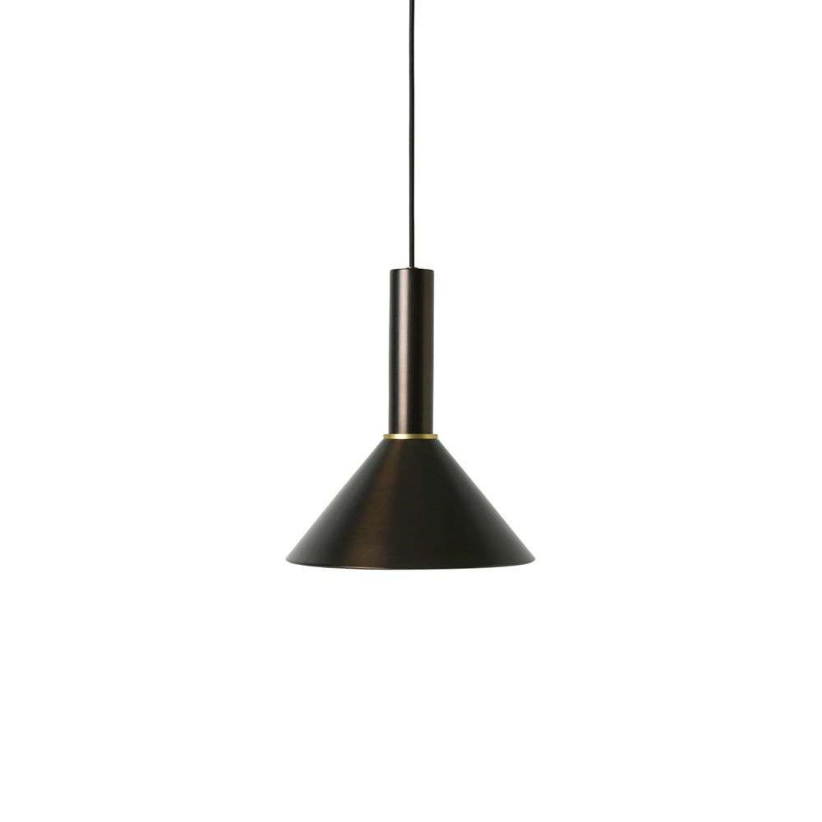 Collect Závěsná Lampa Cone High Black Brass - Ferm Living