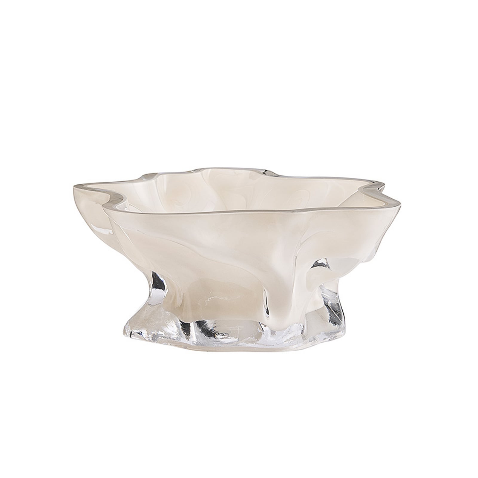 Vena skål, cremefarvet, længde 35 cm, højde 13 cm, glas – AYTM Vena skål, cremefarvet, længde 35 cm, højde 13 cm, glas – AYTM