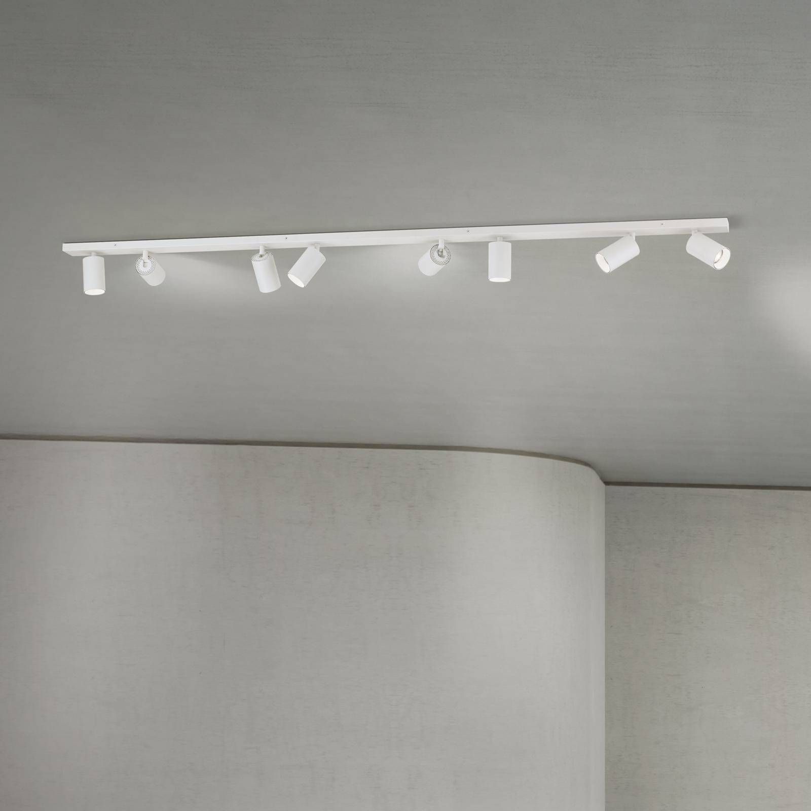 Reflektor sufitowy Sean, biały, 8-punktowa, stal, aluminium, GU10