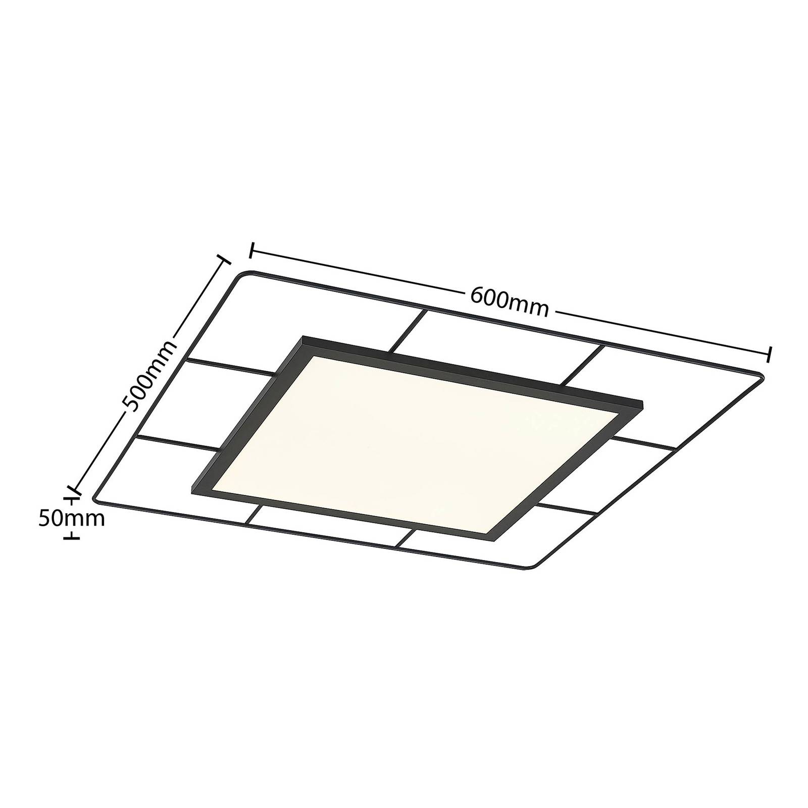 Lindby Khai lampa sufitowa LED Stepdim, 60 x 60 cm