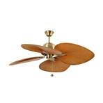 Cuba L ceiling fan, four blades, antique gold