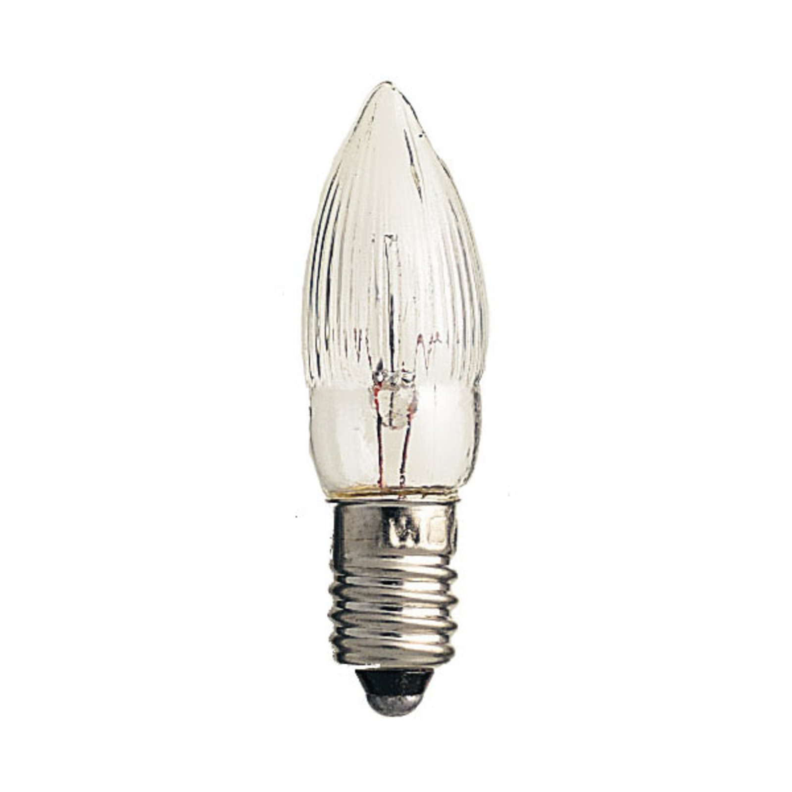 E10 3 W 23 V spare candle bulbs in a pack of 3