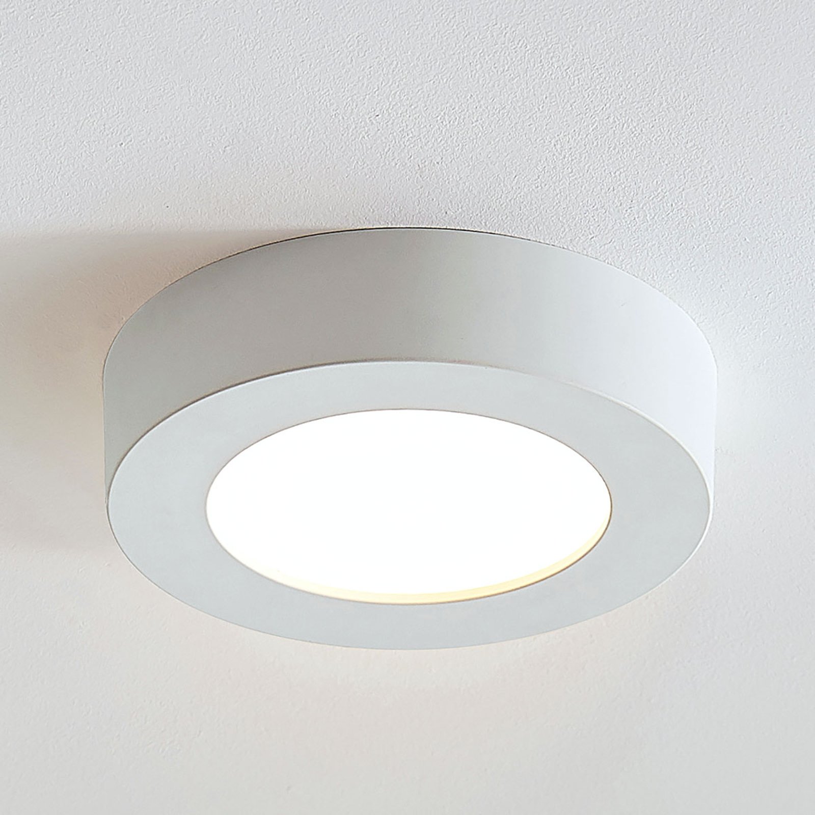 Plafonnier LED Marlo blanc 3 000 K rond 18,2 cm