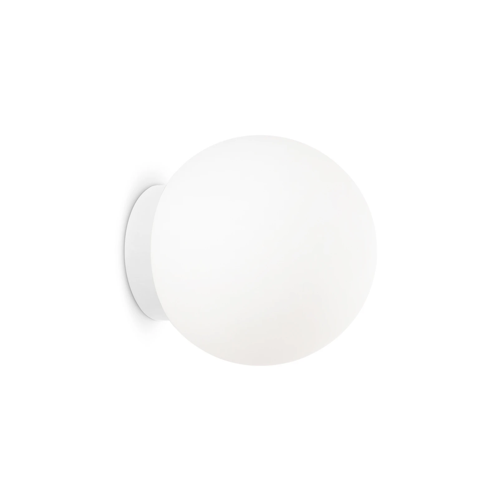 Ideal Lux vegglampe Mapa, Ø 20 cm, E27, hvit, glass, kule