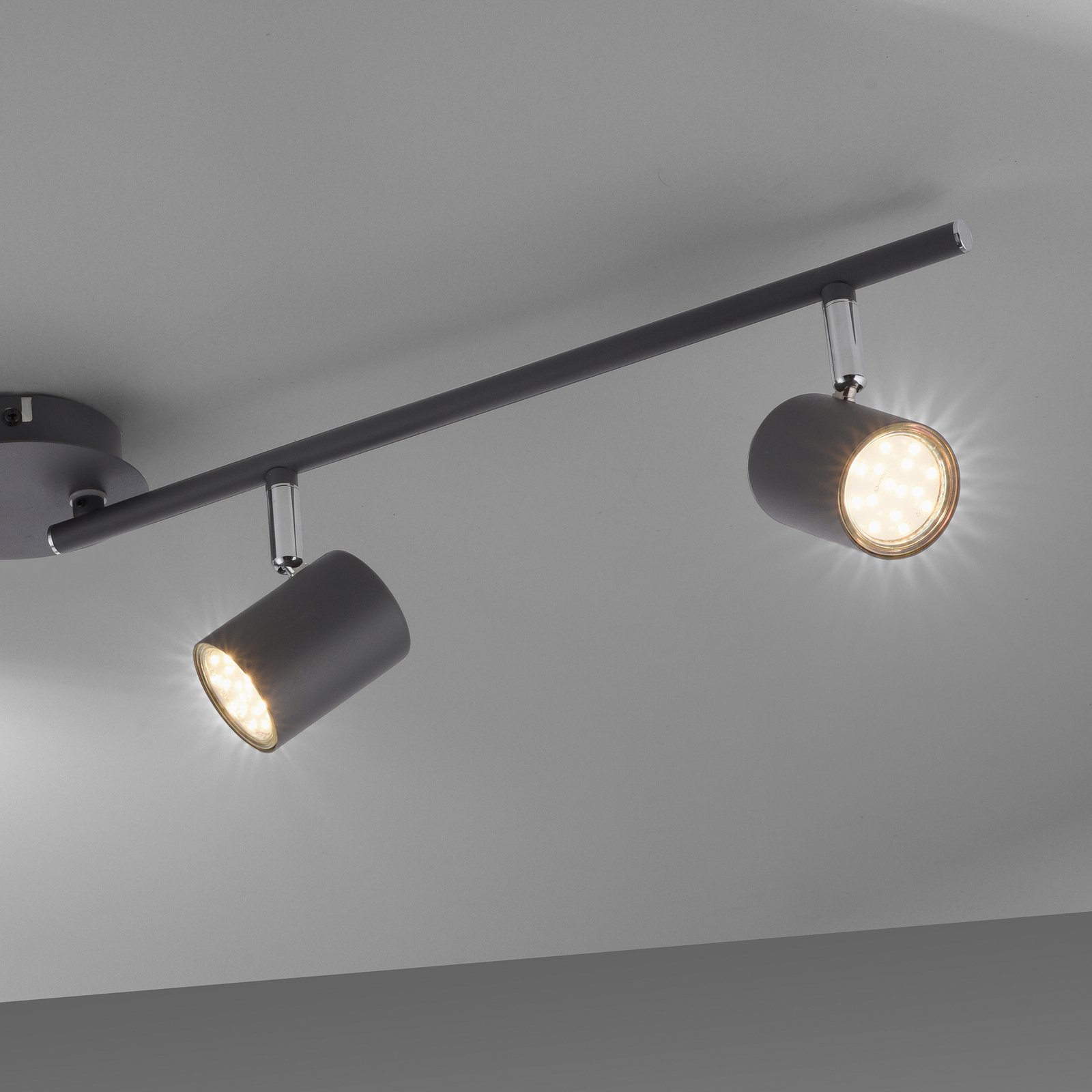 Spot plafond Tarik GU10 LED à 4 lampes anthracite