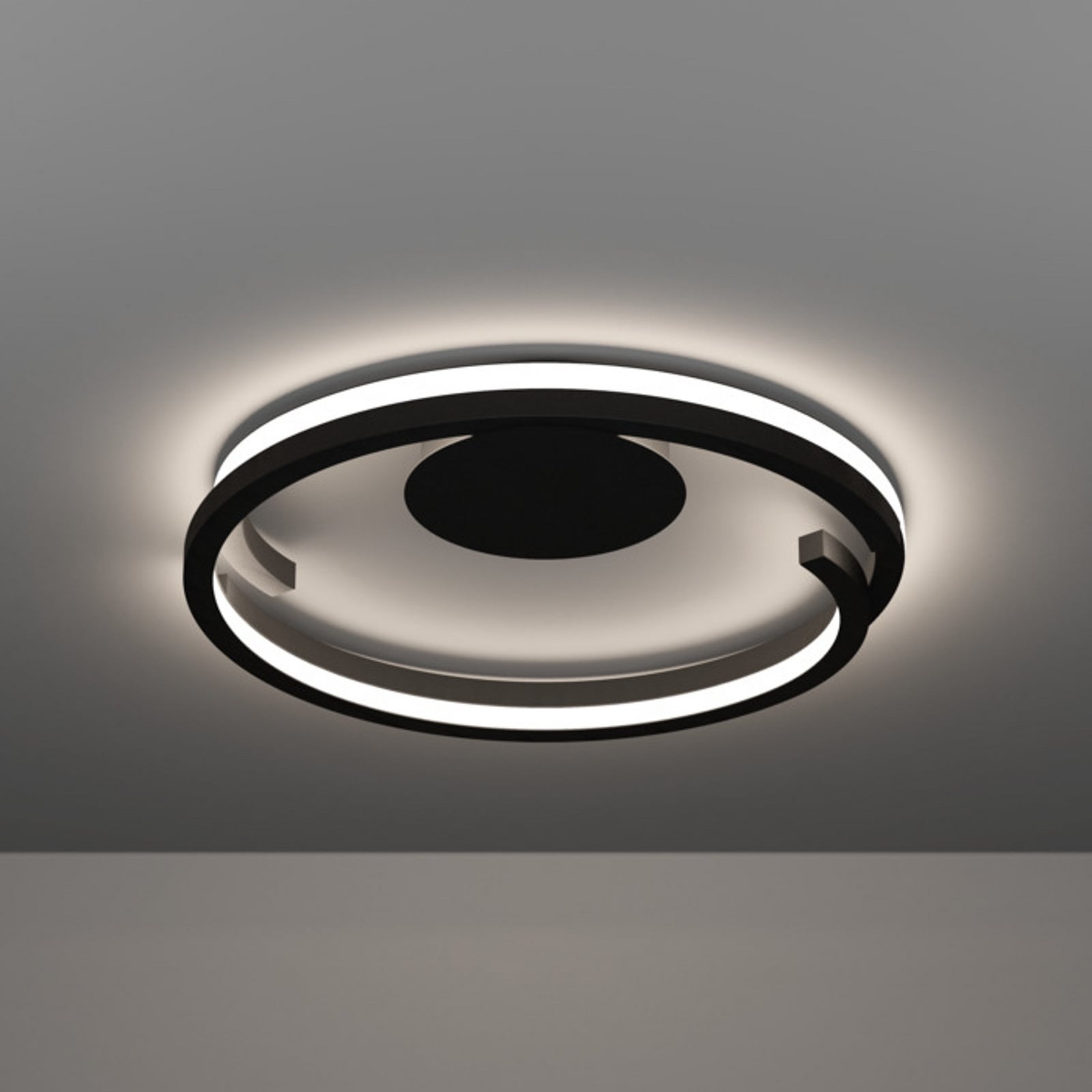 EGLO LED plafondlamp MEZZOMONTE, zwart, Ø 48 cm, CCT