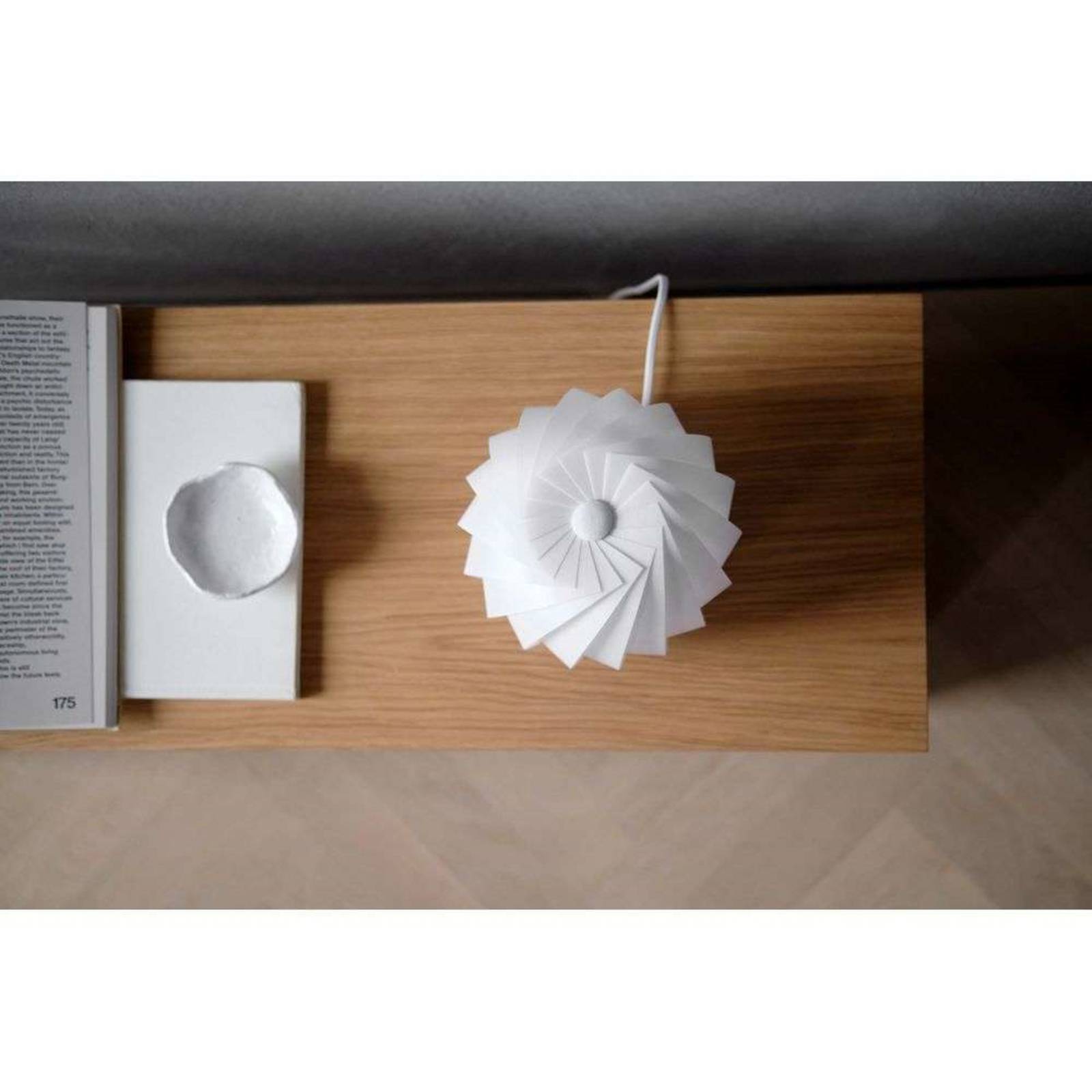 Lampa stołowa Tom Rossau ST906 Mini, biała, 19 cm, papier, E27