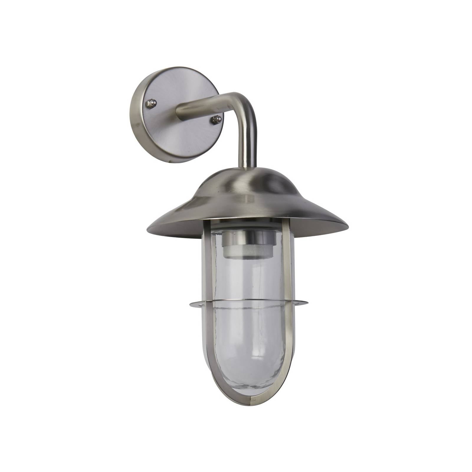 Genoa - 1 Licht Outdoor Fisherman Dome Wandleuchte Edelstahl IP44Glas Laternen E27 - Searchlight
