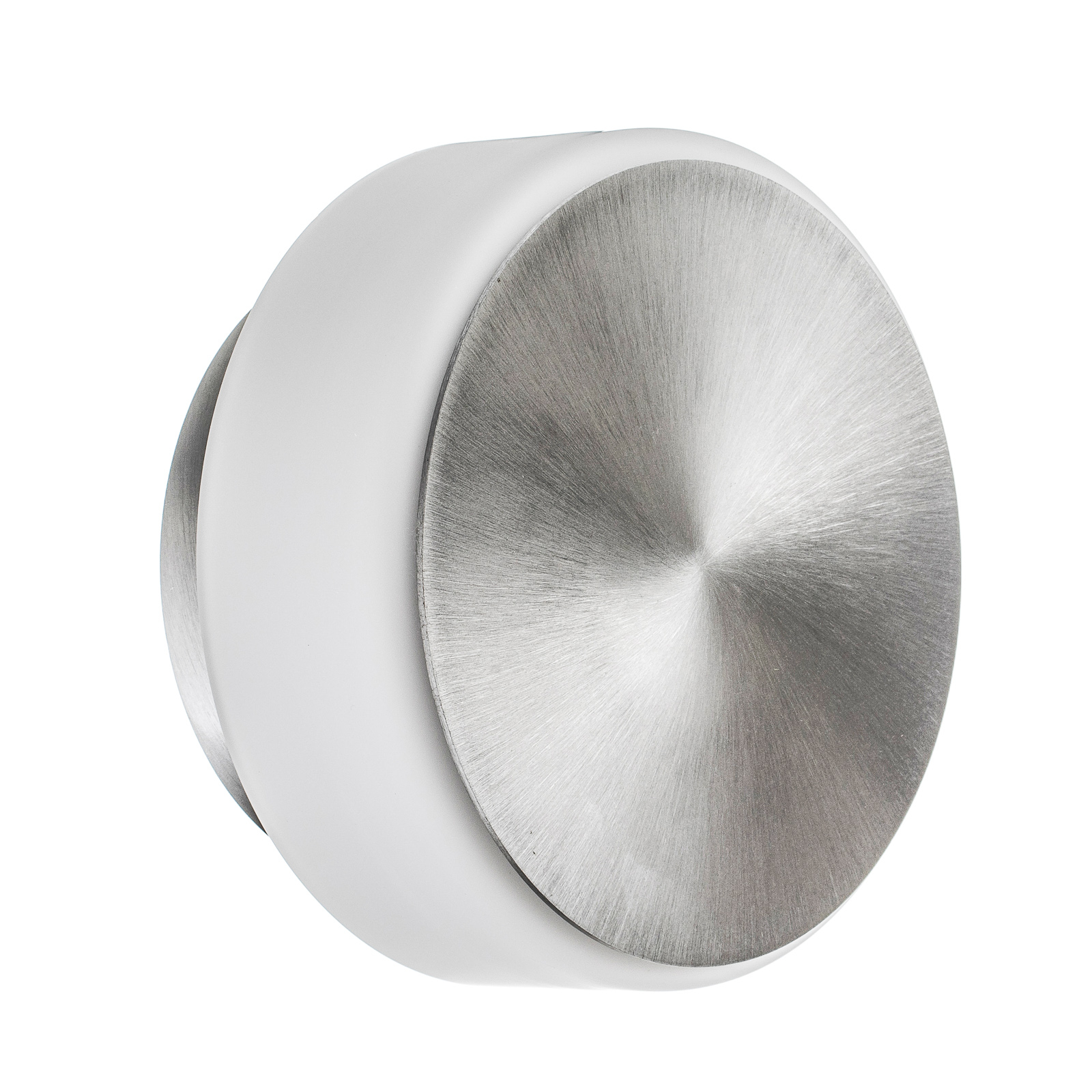BANKAMP Button LED wall light 15.5 cm aluminium