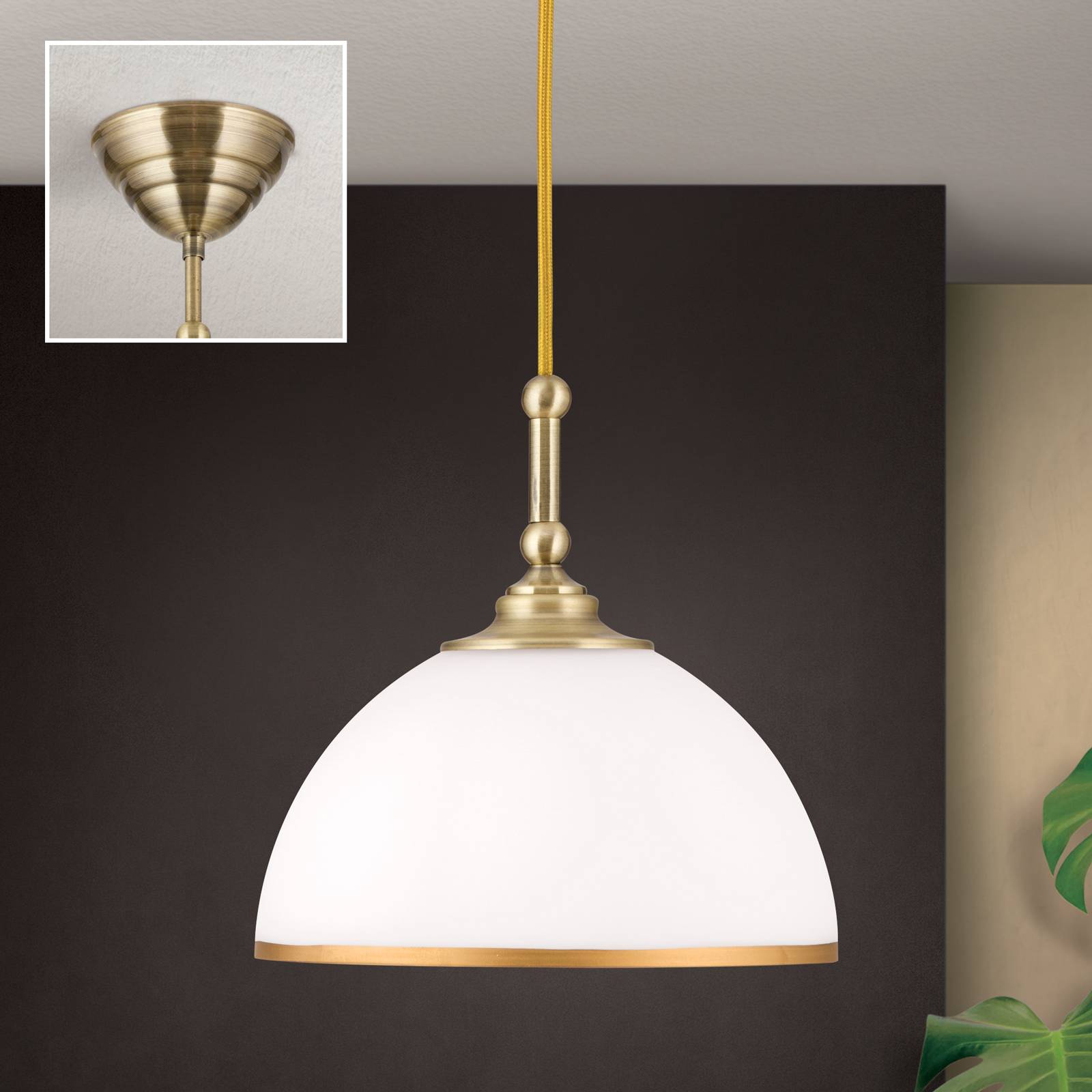 Hengelampe Old Lampe med tekstilkabel 1 lyskilde