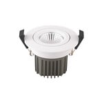 LED vgradni stropni reflektor Diled, Ø 8,5 cm, 10 W, 3.000 K, bela