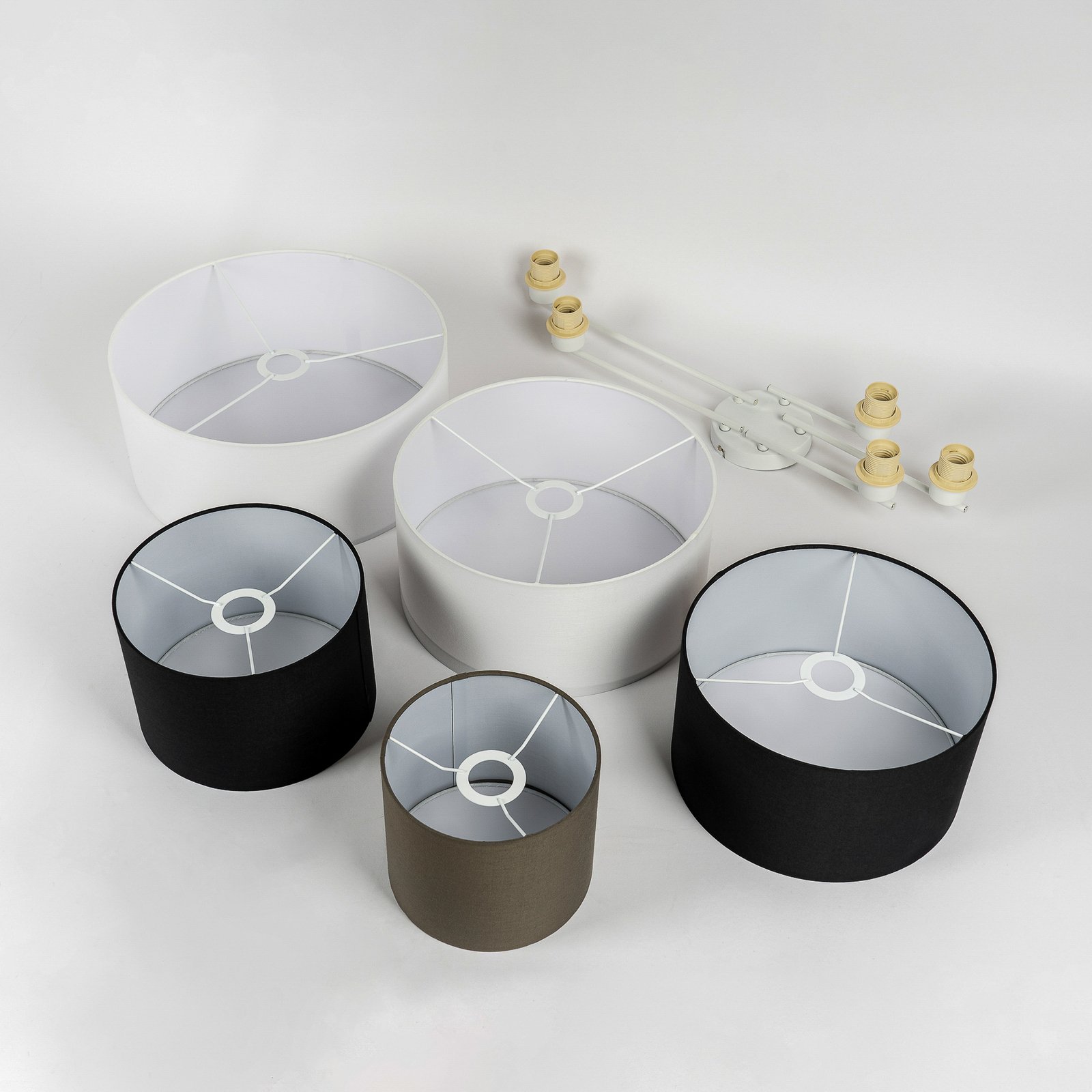 Lettie 5 PlafondGrey/Black/White - Lindby