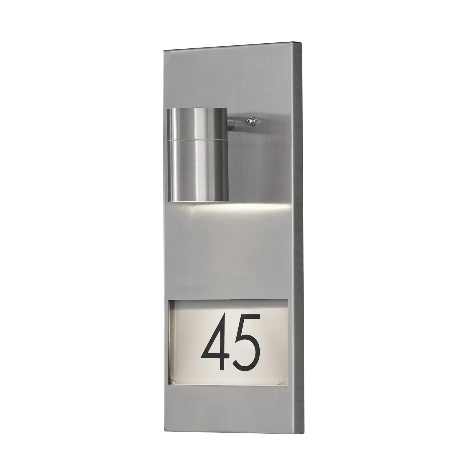 Numéro de maison lumineux Modena 7655, acier inoxydable