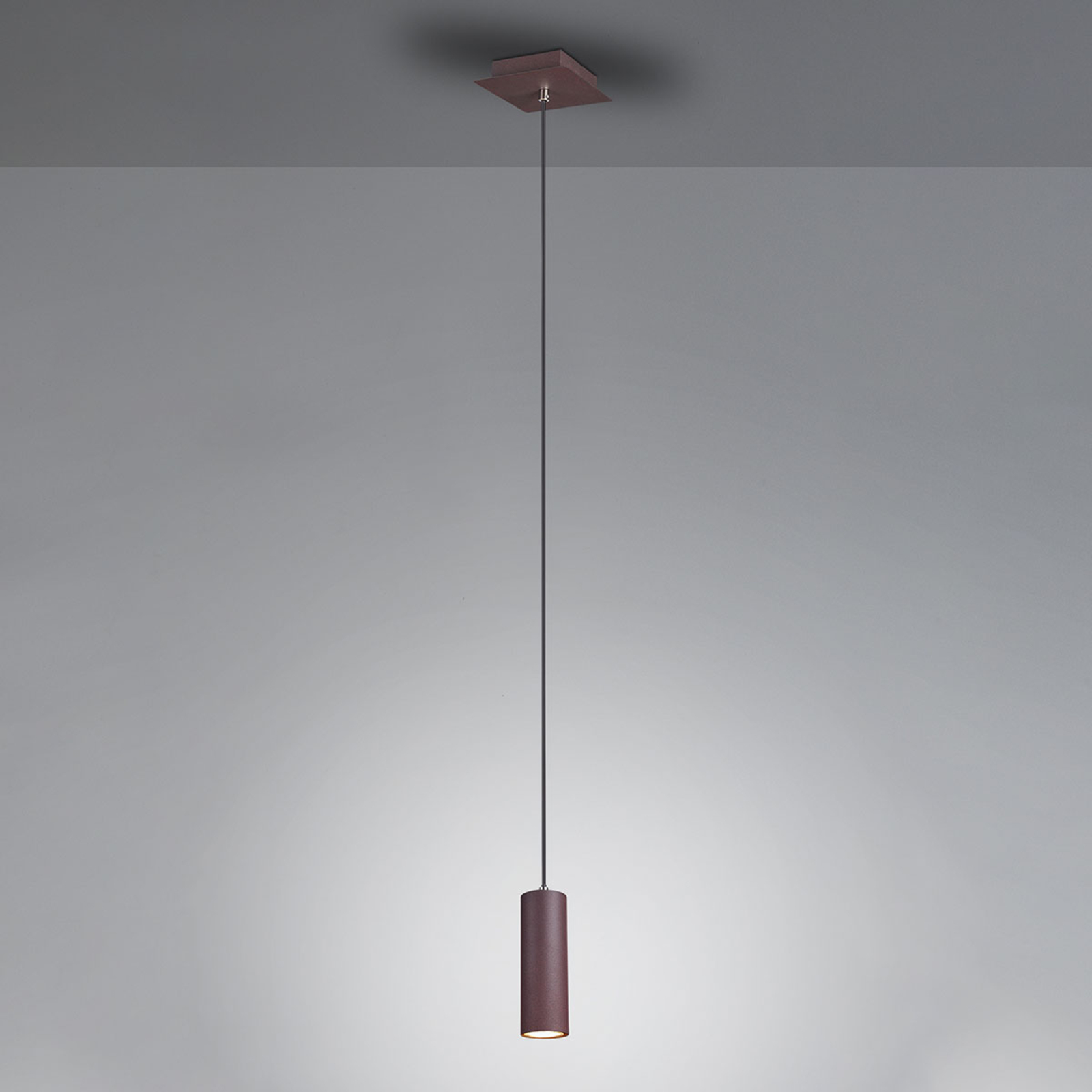 Trio Lighting Marley pendant light, rusty brown, one-bulb, for Living / Dining Room, metal, GU10, 35 W, energy efficiency: A++, H: 18 cm