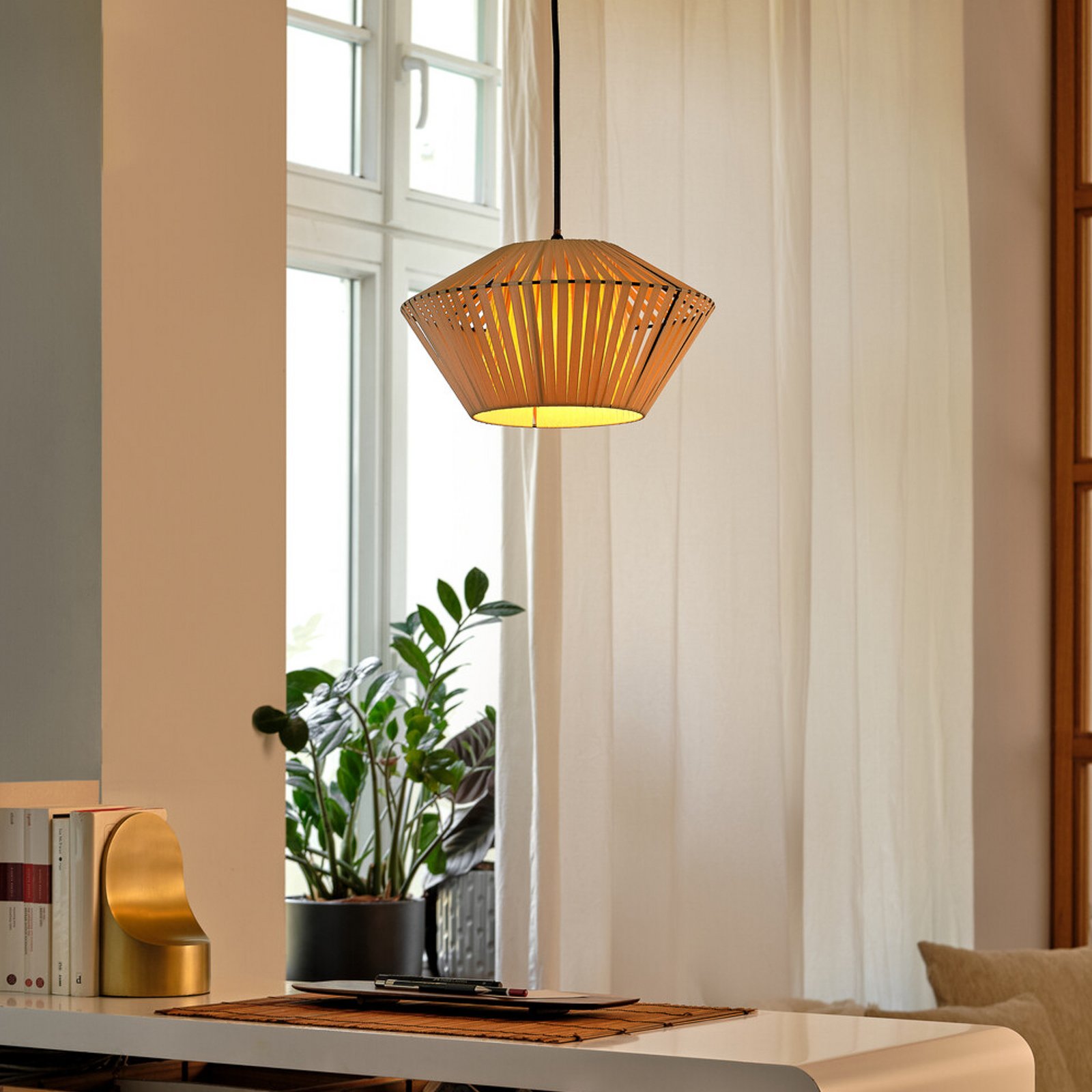 Lampada a sospensione OSRAM Decor Striscia Ø 30,5 cm, beige, tessuto, E27