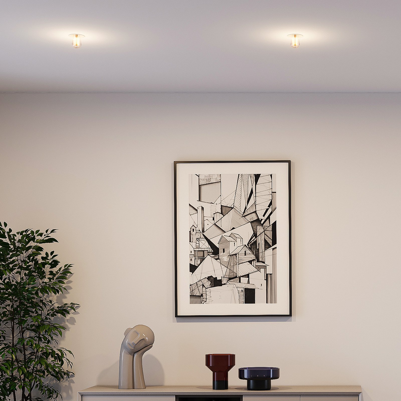 Molto Luce LED recessed light Willi 68R, white, aluminium, E27