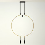 Axolight Liaison P2/M2 Hängelampe gold/schwarz