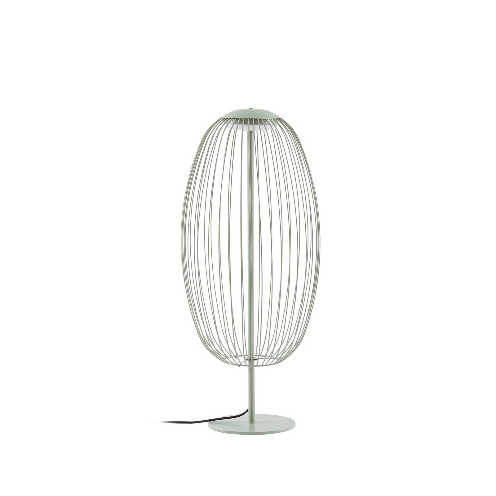 Lucande LED-Außenstehleuchte Richi, grün, Höhe 90cm, IP44
