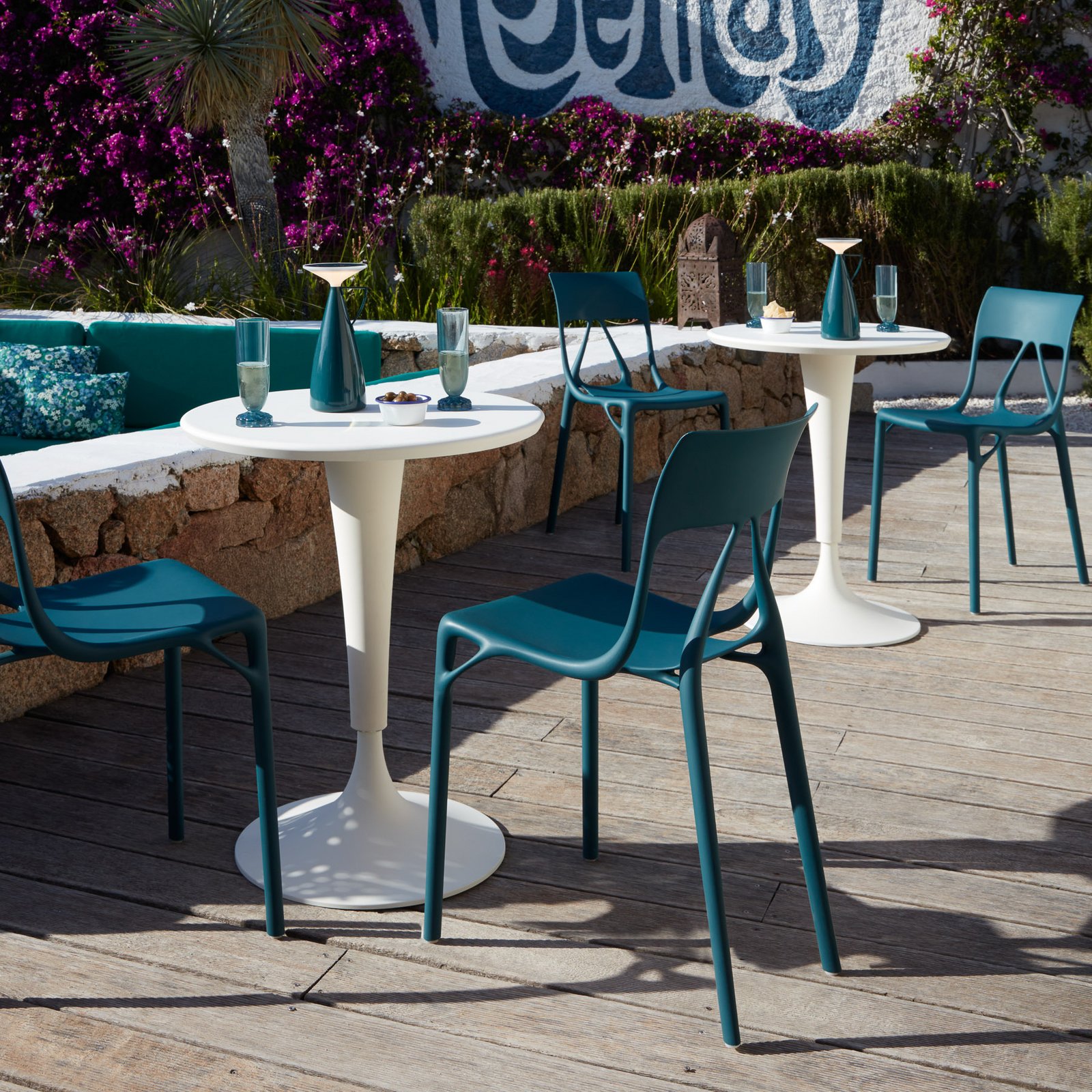 Table DR. NA, blanche, hauteur 73 cm - Kartell