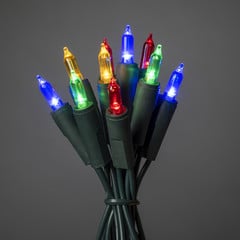 Színes LED fényfüzér, 100 égős 16,35m