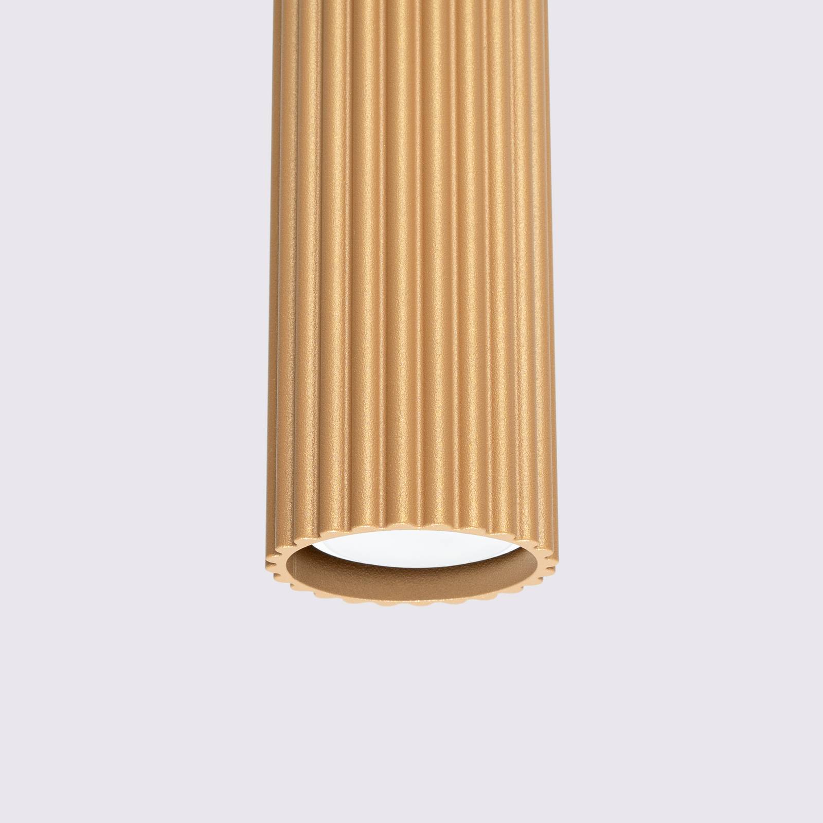 Lampa wisząca Carbon, kolor złoty, Ø 6 cm, aluminium