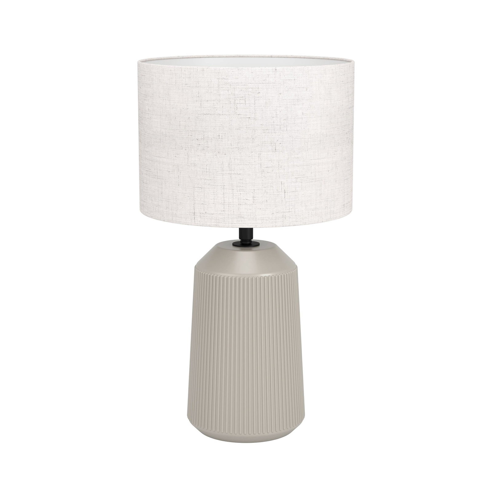 Capalbio table lamp, sand base/white lampshade