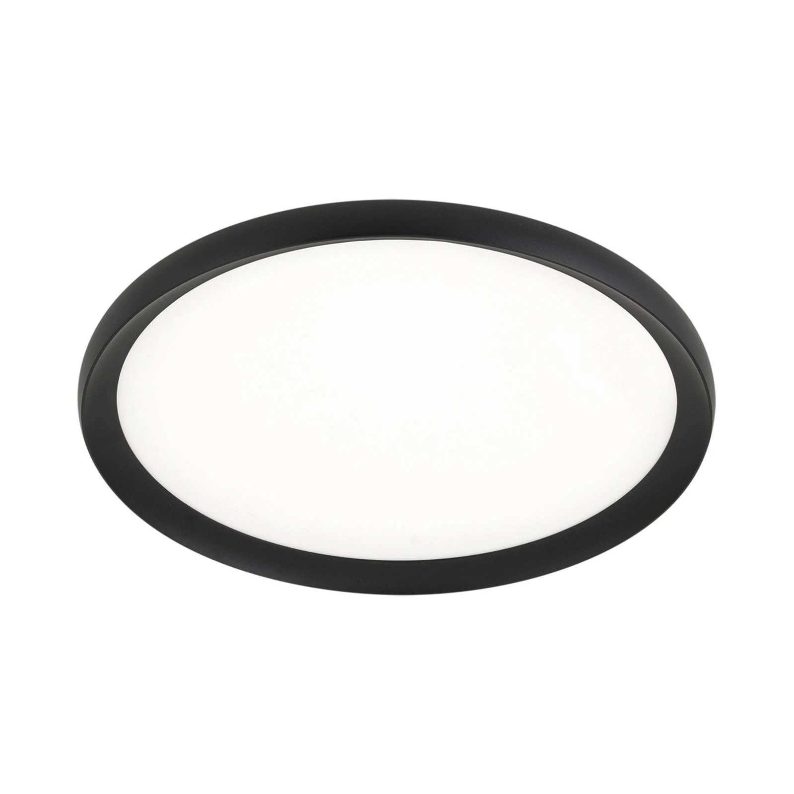 LED φωτιστικό οροφής Kant, Ø 40 cm μαύρο, CCT μέταλλο/πλαστικό