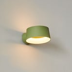 LOOM DESIGN LED wandlamp Cookie, groen, aluminium, Ø 15 cm