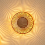 UMAGE Clava up wall light made of wooden slats