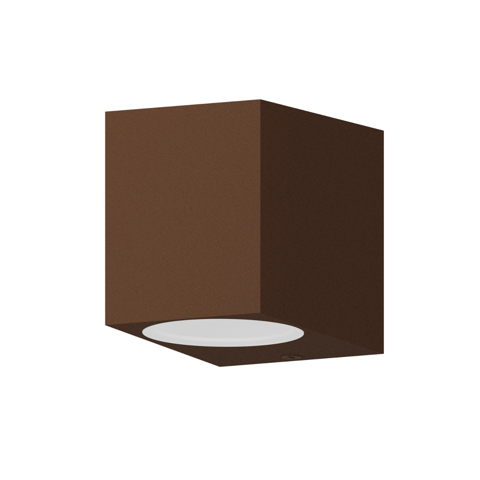 Calex outdoor wall light GU10, downlight, height 8 cm, rust brown