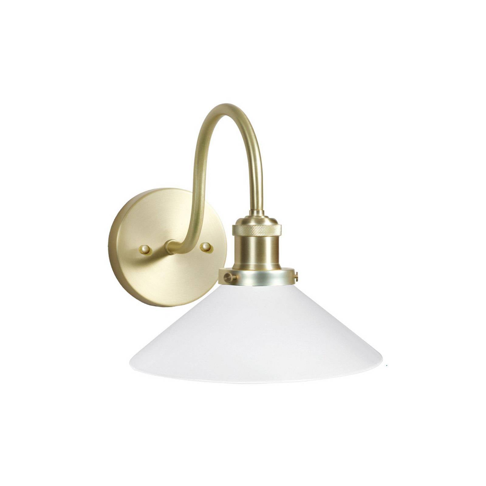 PR Home Wandleuchte August, goldfarben/opal, Höhe 25 cm, E27