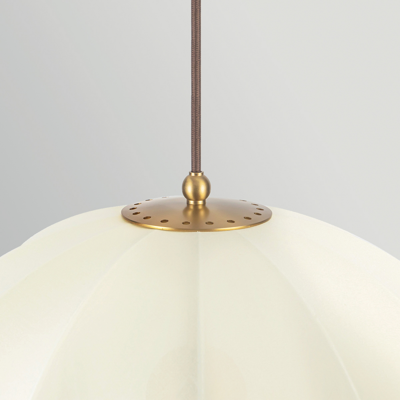 Hängelampe Crosby, beige/gold, Ø 46 cm Textil/Metall 4 x E14 Hängelampe Crosby, beige/gold, Ø 46 cm Textil/Metall 4 x E14