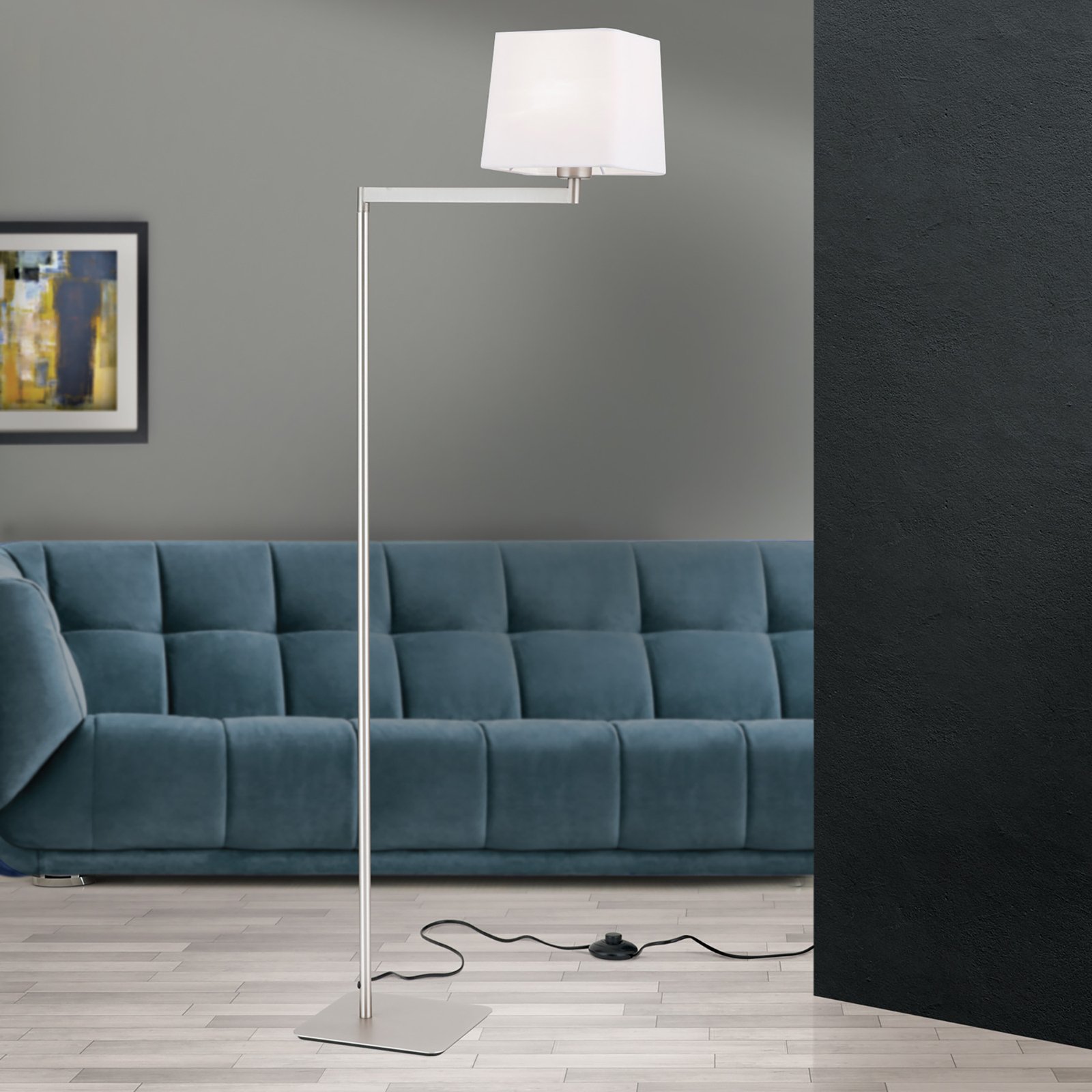 Carlton fabric floor lamp