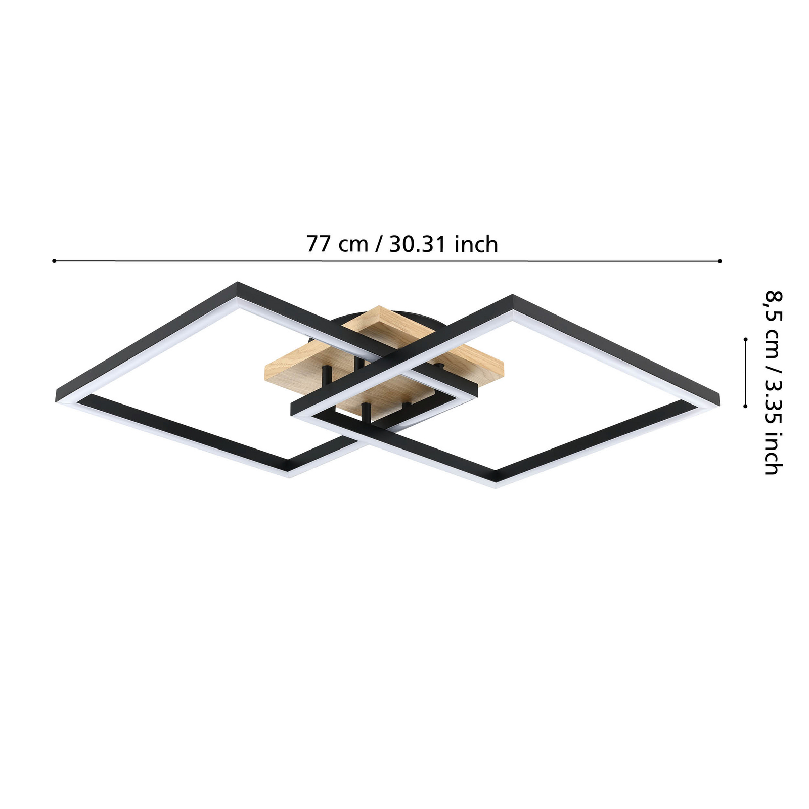 EGLO connect Lámpara LED de techo inteligente Lomaltas-Z, 77 cm, 4400 lm