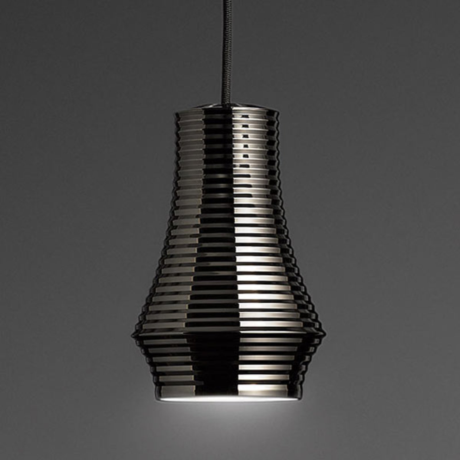 Bover Tibeta 01 - suspension LED, noire chromée